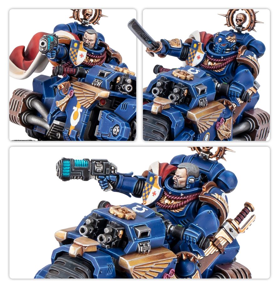 WARHAMMER 40K Space Marines: Captain on Bike