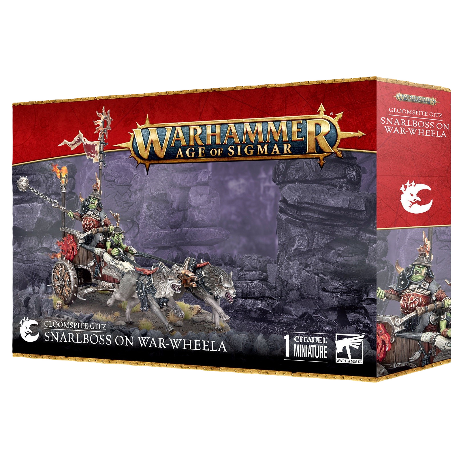 GAMES WORKSHOP 89-91 Gloomspite Gitz: Snarlboss on War-Wheela