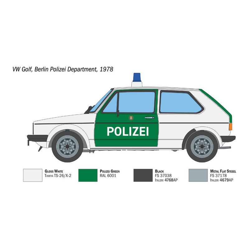 ITALERI 1/24 VW Golf Polizei