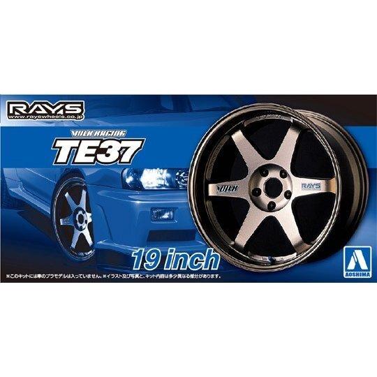 AOSHIMA 1/24 Volk Racing TE37 19inch Wheel Set