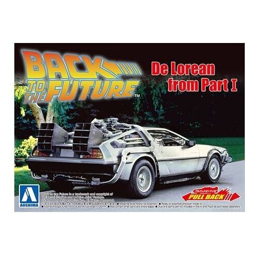 AOSHIMA 1/43 Back to The Future De Lorean from Part I (Pullback)