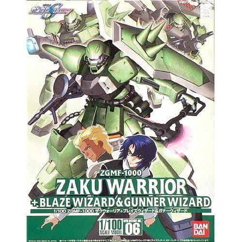 BANDAI 1/100 Zaku Warrior + Blaze Wizard & Gunner Wizard
