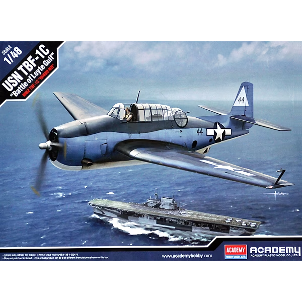 Academy 1/48 USN TBF-1C Avenger "Battle of Leyte Gulf" Plastic Model Kit [12340]