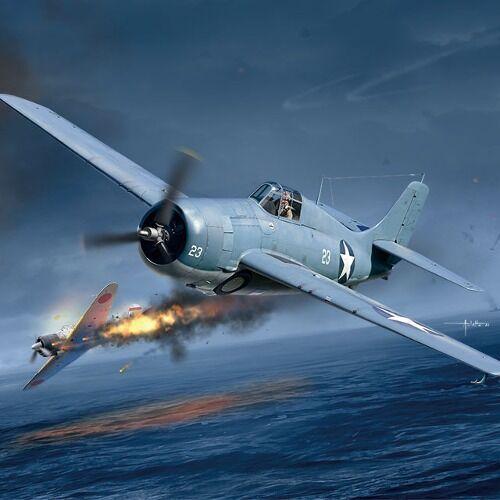 ACADEMY   1/48 Grumman F4F-4 Wildcat "Battle of Midway" Plastic Model Kit