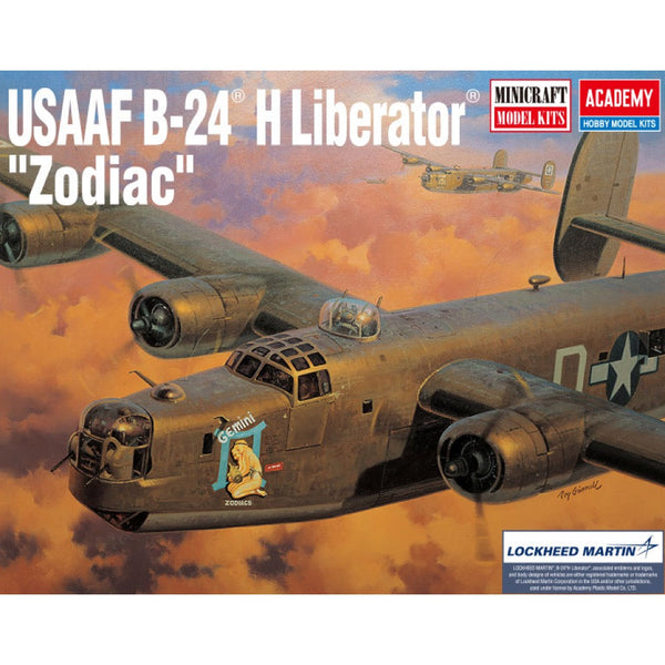 ACADEMY 1/72 USAAF B-24H Liberator "Zodiac" Plastic Model Kit