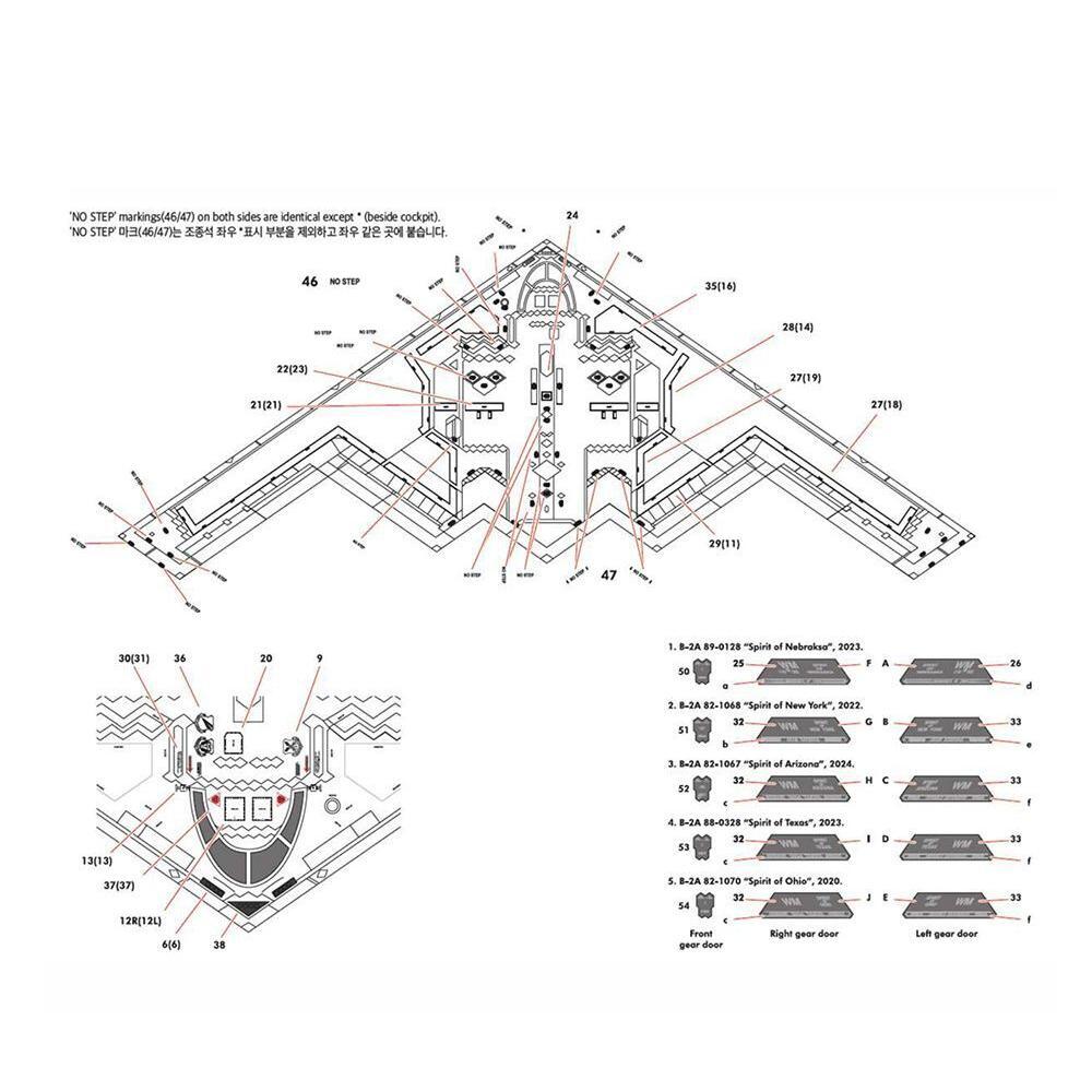 Academy 1/144 USAF B-2A "Stealth Bomber“  Plastic Model Kit