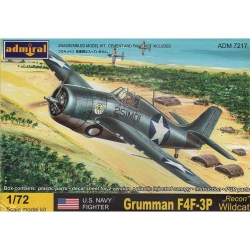 AZ MODEL 1/72 Admiral Grumman F4F-3P Wildcat Plastic Model Kit [ADM7217]