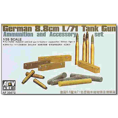 AFV Club 1/35 German 8.8cm L/71 Tank Gun Ammunition And Accessory Set Plastic Model Kit [AF35072]