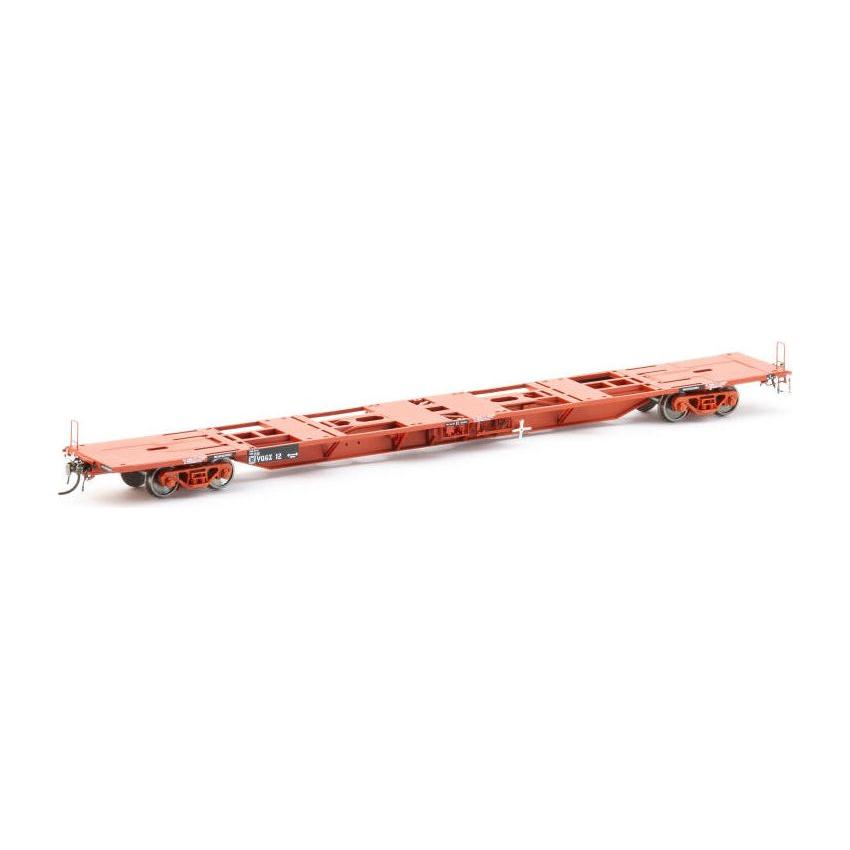 AUSCISION Victorian VQGX Container Wagon, VR Wagon Red (1981-1994) - 4 Car Pack