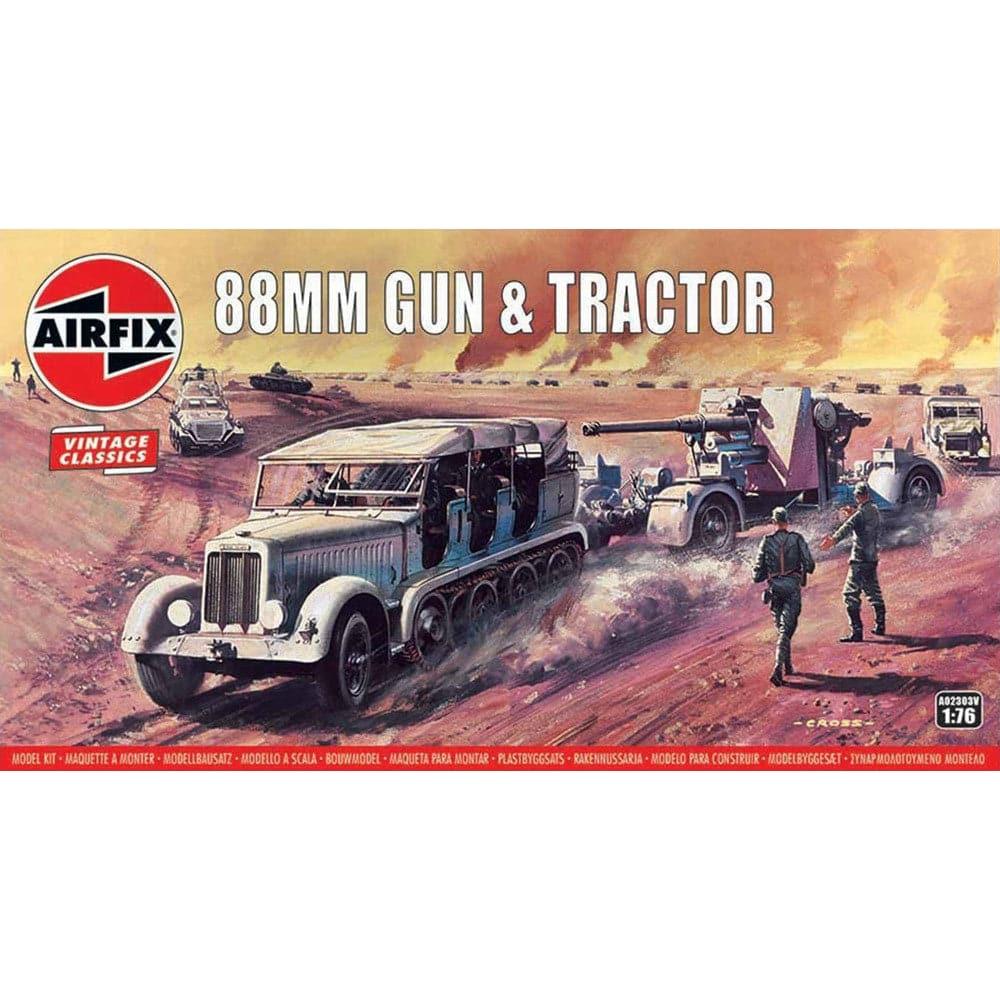 AIRFIX 1/76 88mm Flak Gun & Tractor