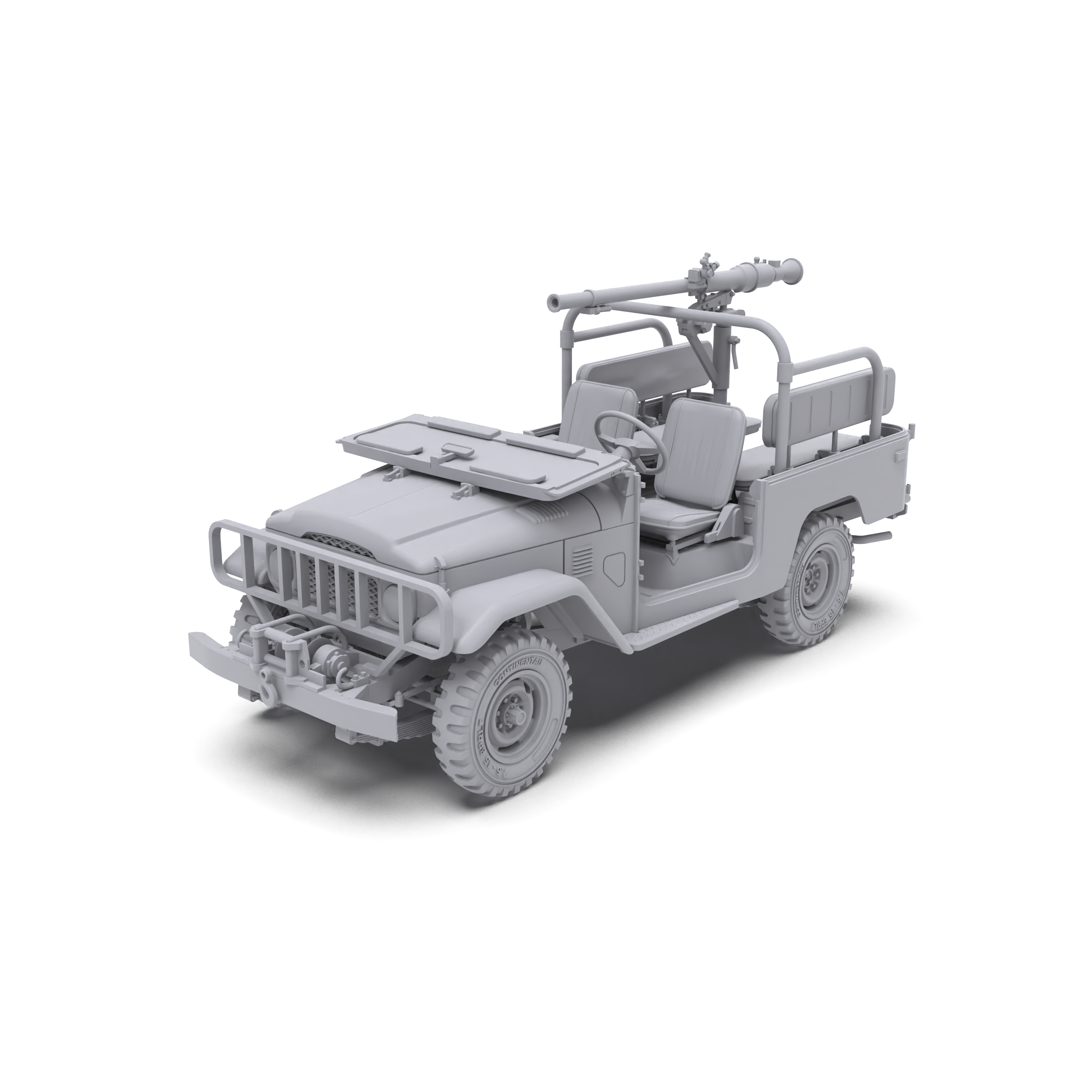 AK Interactive 1/35 FJ43 Pickup with SPG-9.  RECOILLESS GUN Plastic Model Kit/