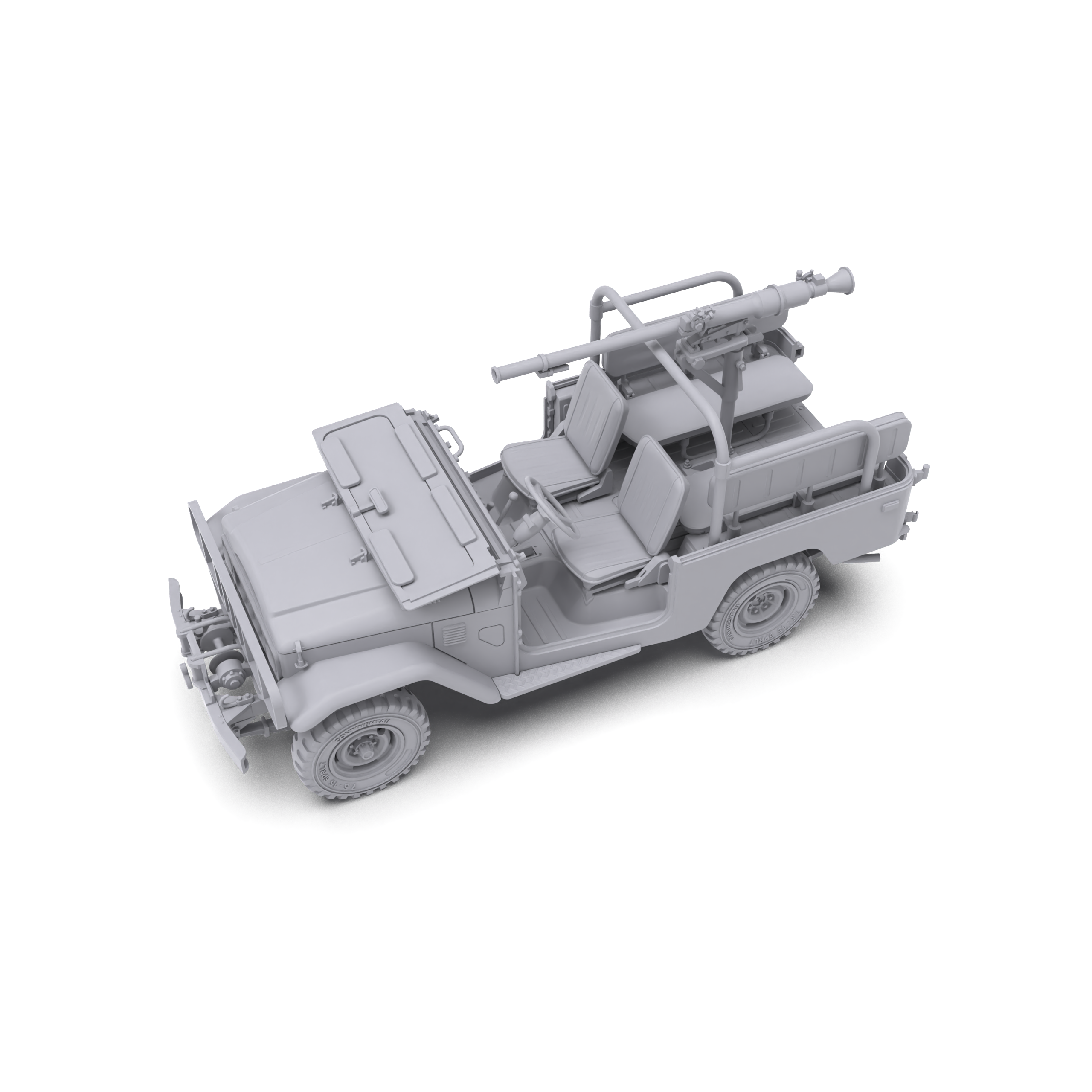 AK Interactive 1/35 FJ43 Pickup with SPG-9.  RECOILLESS GUN Plastic Model Kit/