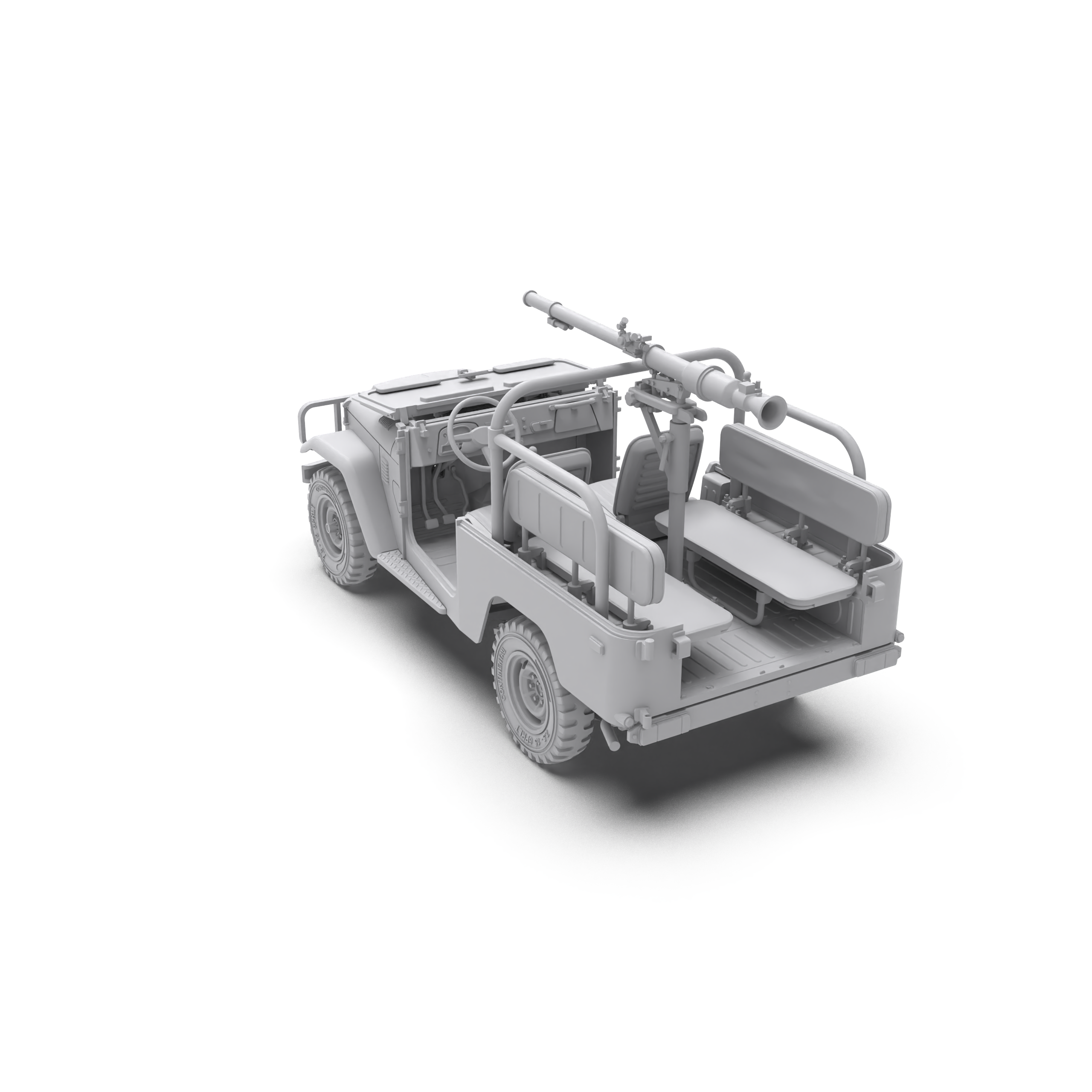 AK Interactive 1/35 FJ43 Pickup with SPG-9.  RECOILLESS GUN Plastic Model Kit/