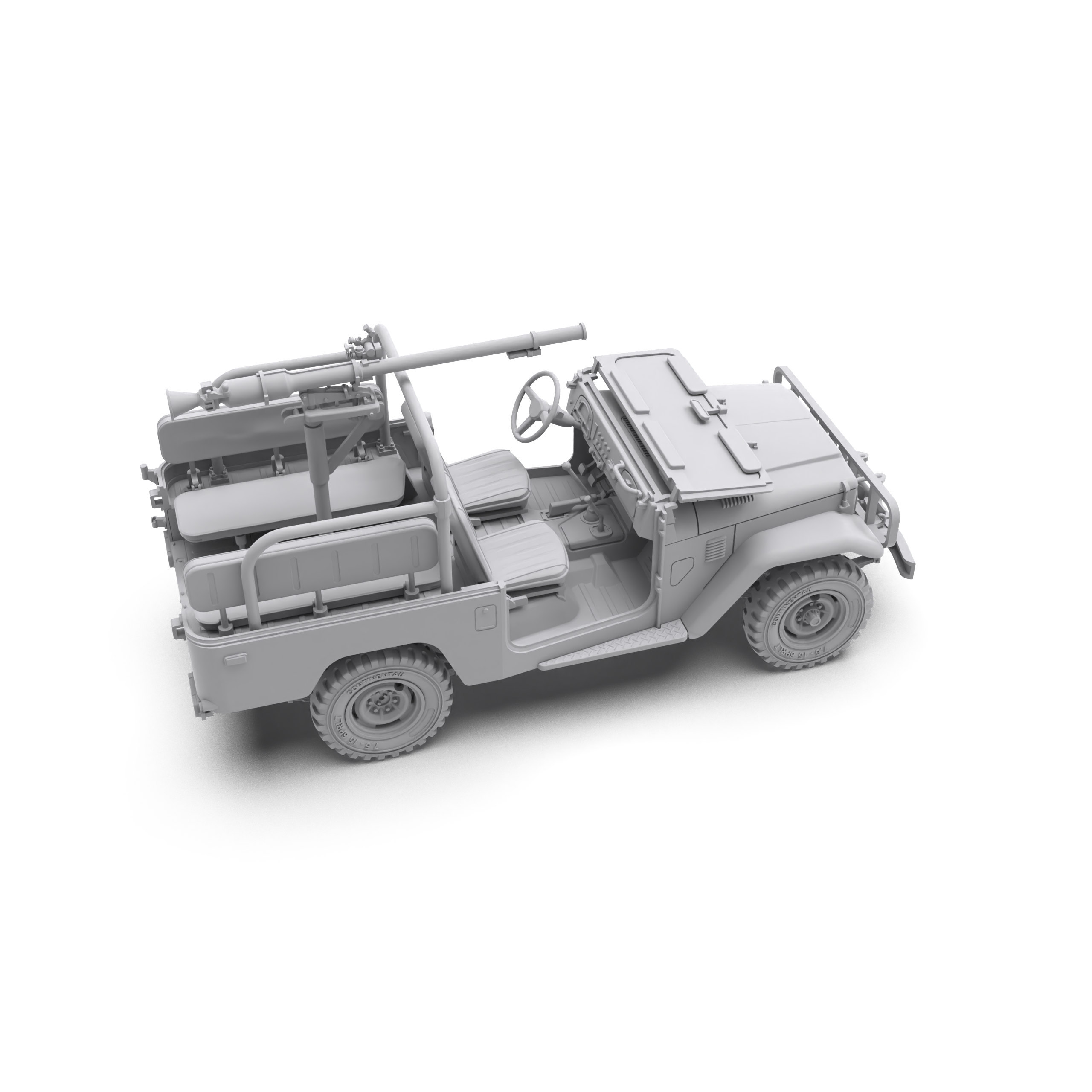 AK Interactive 1/35 FJ43 Pickup with SPG-9.  RECOILLESS GUN Plastic Model Kit/
