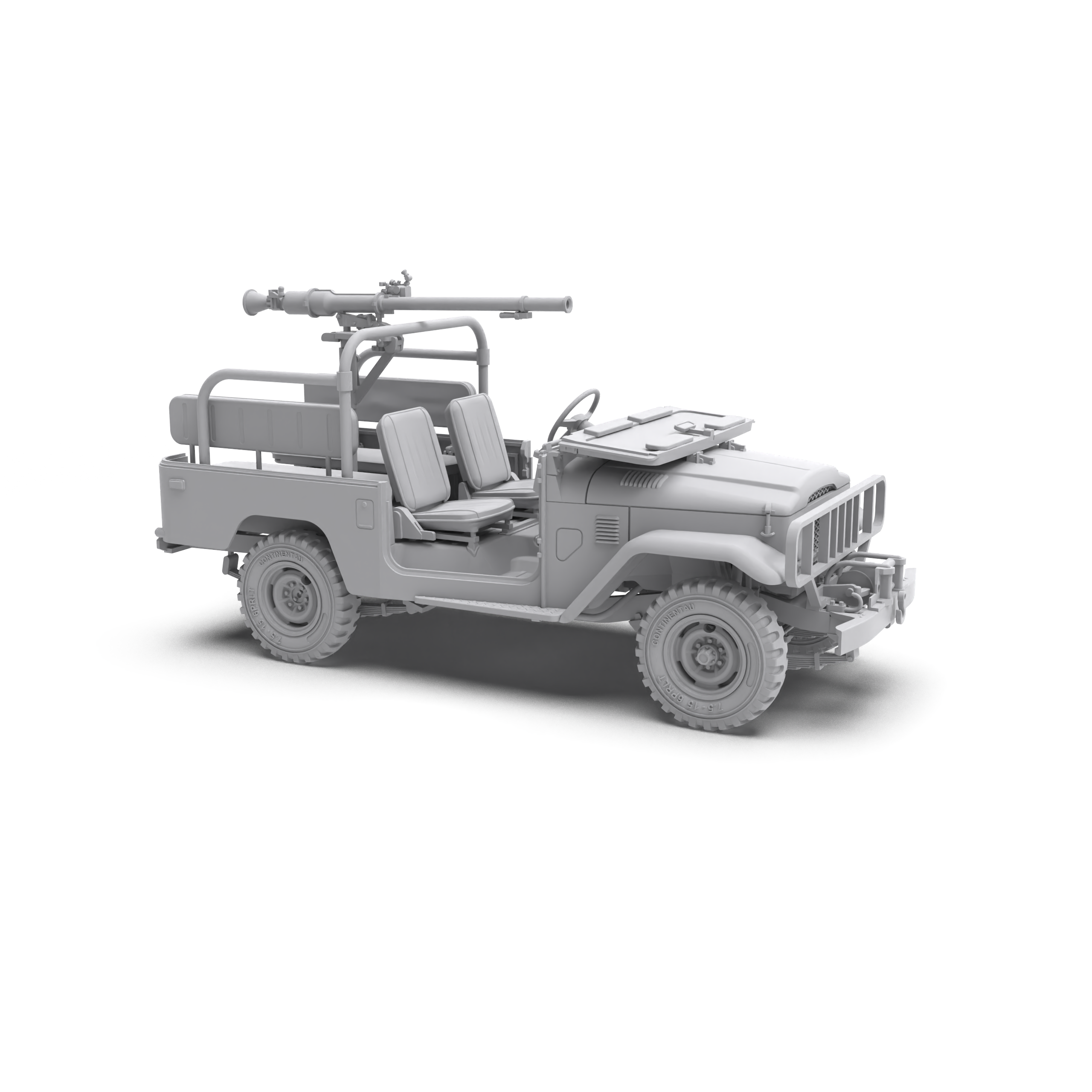 AK Interactive 1/35 FJ43 Pickup with SPG-9.  RECOILLESS GUN Plastic Model Kit/