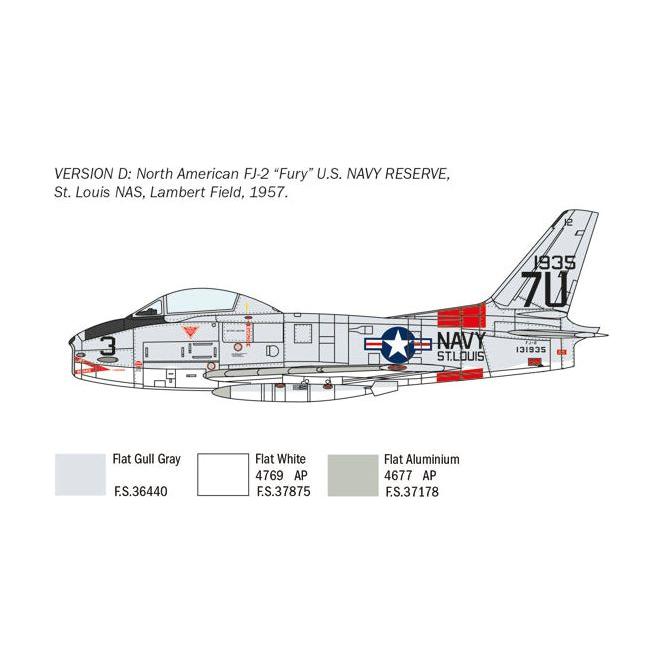 ITALERI 1/48 North American FJ-2/3 Fury with Super Decal Sh