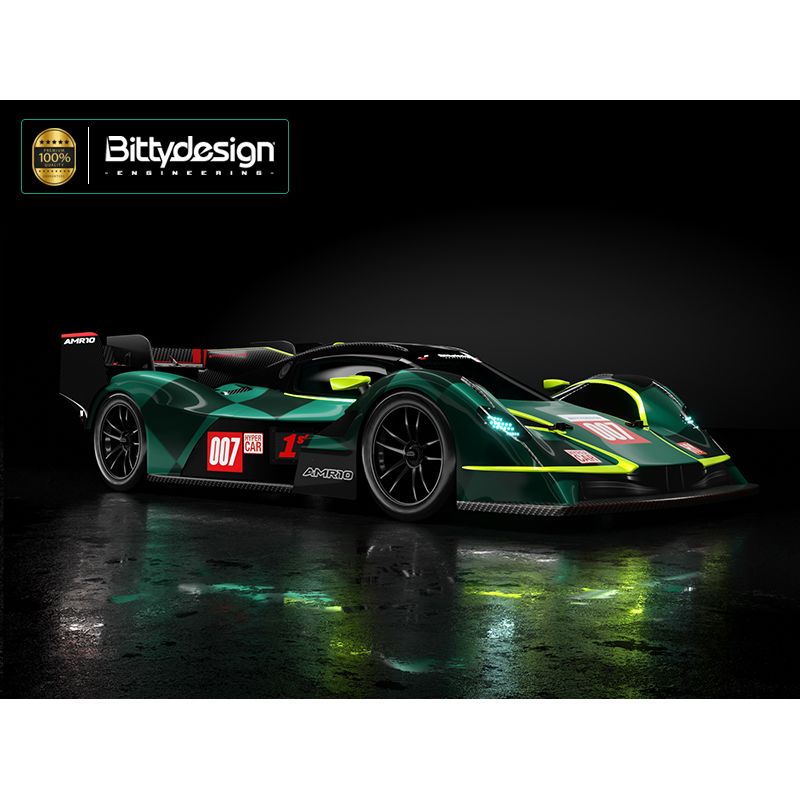 BITTYDESIGN 1/10 AMR10 clear Hypercar body, 190mm for low-profile TC chassis, Light weight