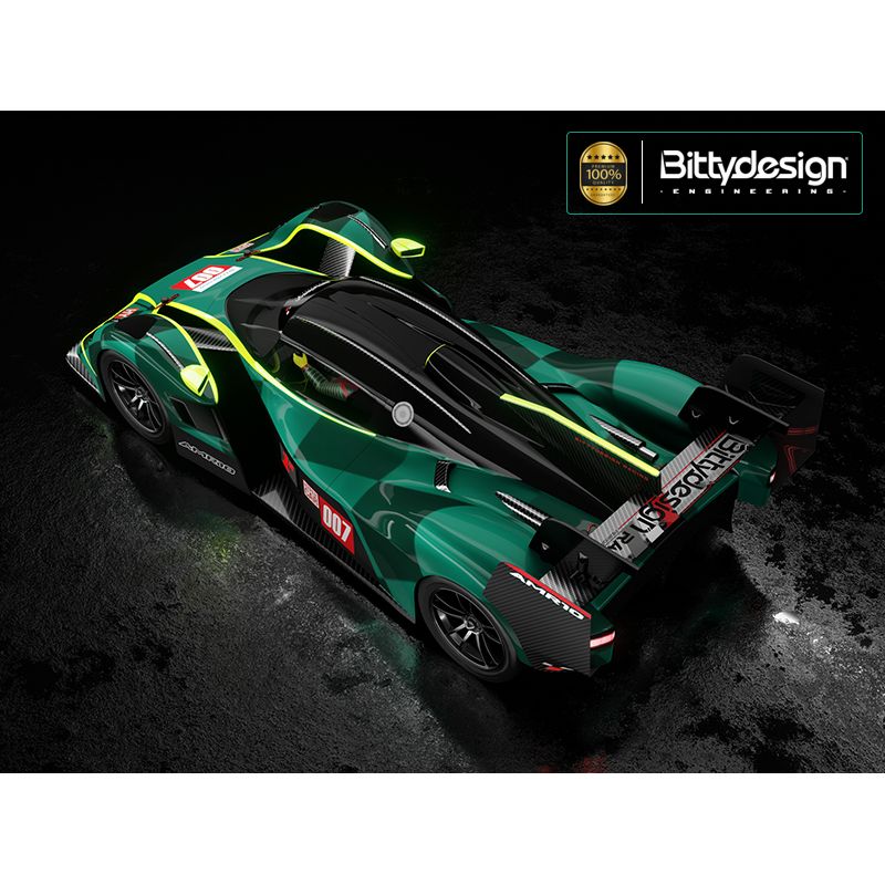 BITTYDESIGN 1/10 AMR10 clear Hypercar body, 190mm for low-profile TC chassis, Light weight