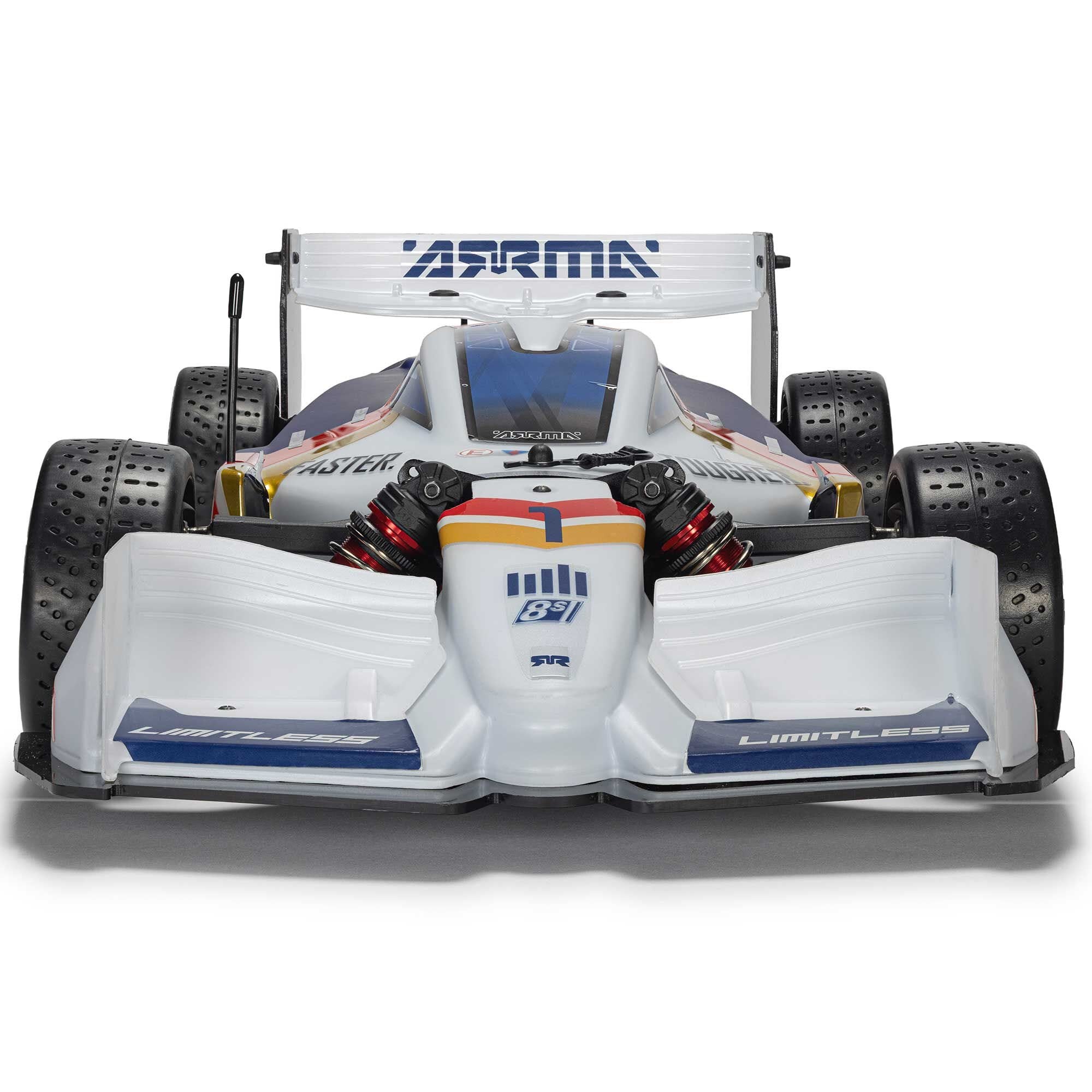 ARRMA 1/7 Limitless 120 8S BLX 4X4 Speed Machine, RTR with AVC, White/Blue, ARA7816T2