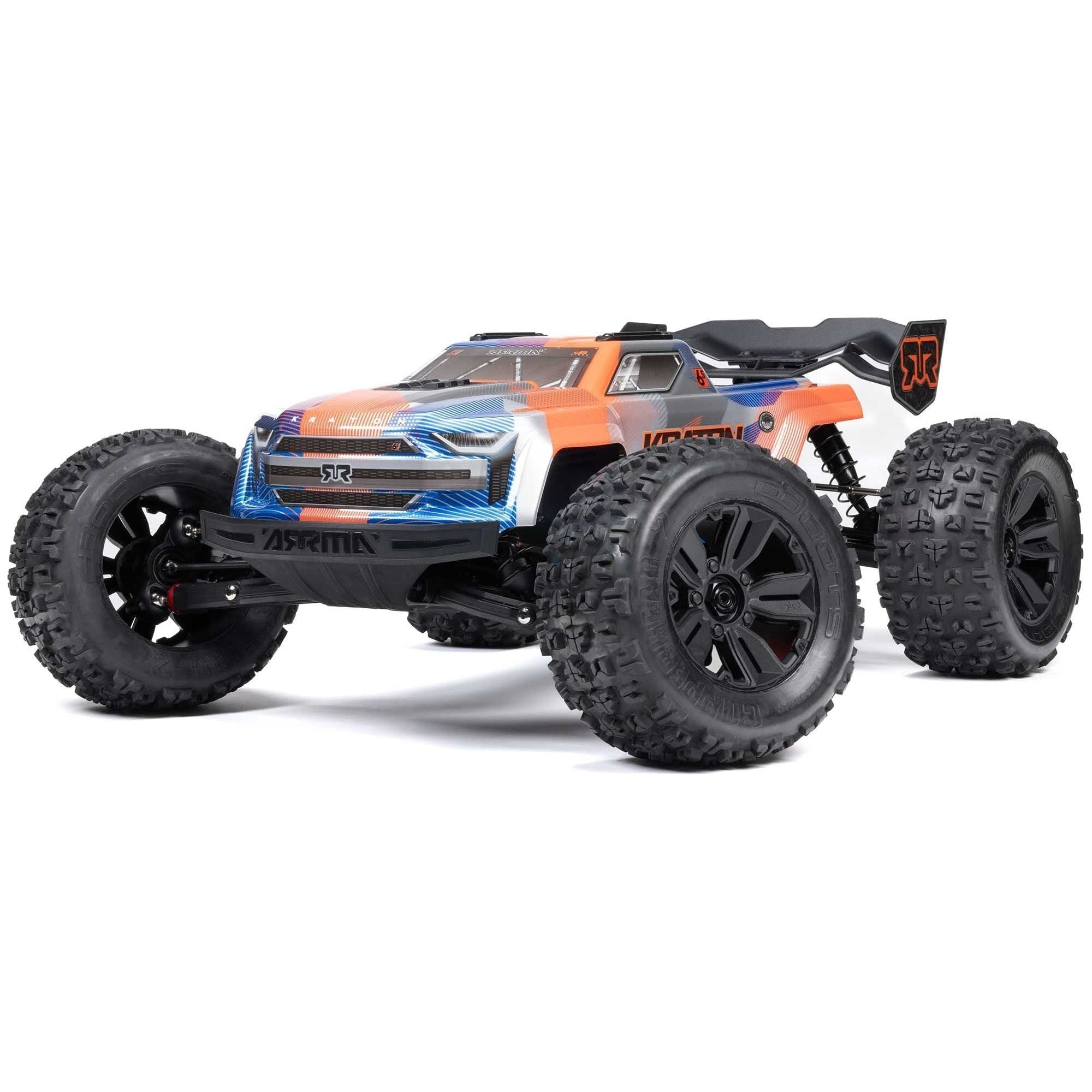 Arrma Kraton 6S BLX 4X4 1/8 Speed Monster Truck, RTR, Orange/Blue