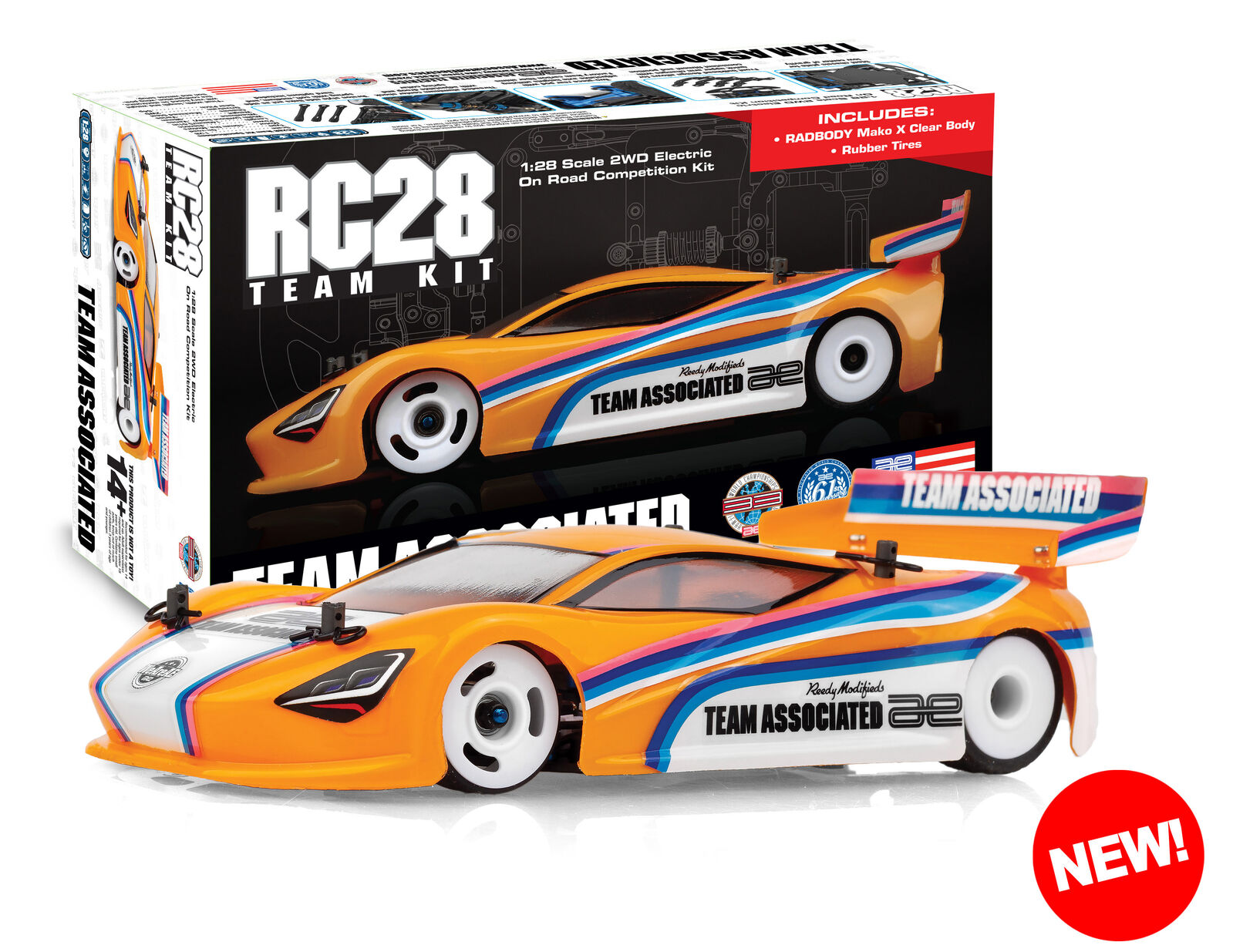 TEAM ASSOCIATED RC28R Team Kit W/Body and Tyres