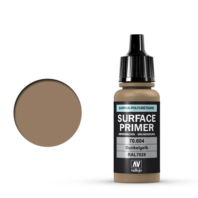 VALLEJO Surface Primer German Dark Yellow 17ml