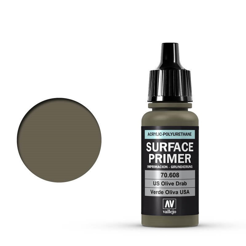 VALLEJO Surface Primer US Olive Drab 17ml