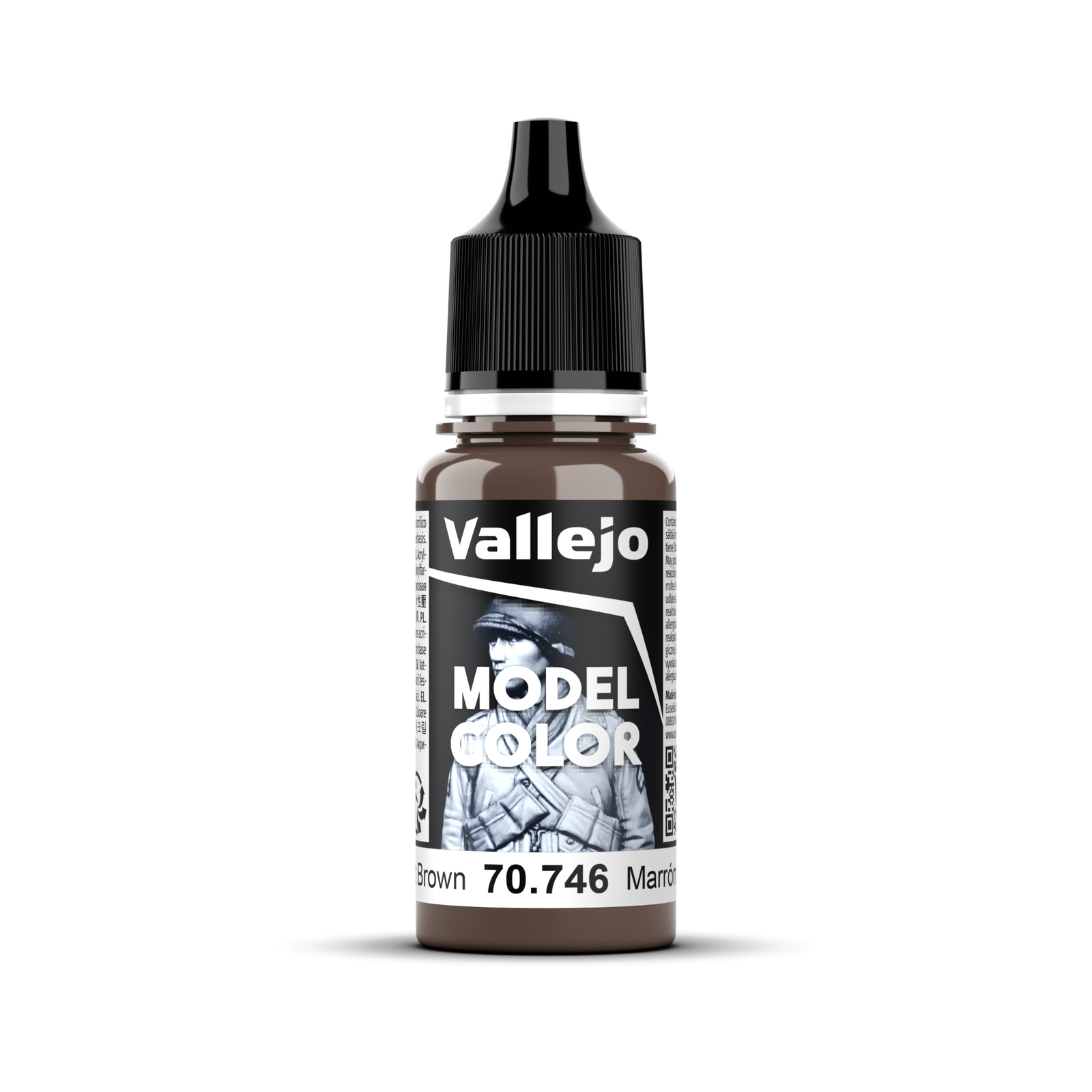 VALLEJO Model Colour: #016 - Chestnut Brown - 18 ml Matt Acrylic Paint