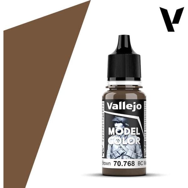 Vallejo Model Color: #143 - BC Dark Brown - 18 ml Matt Acrylic Paint