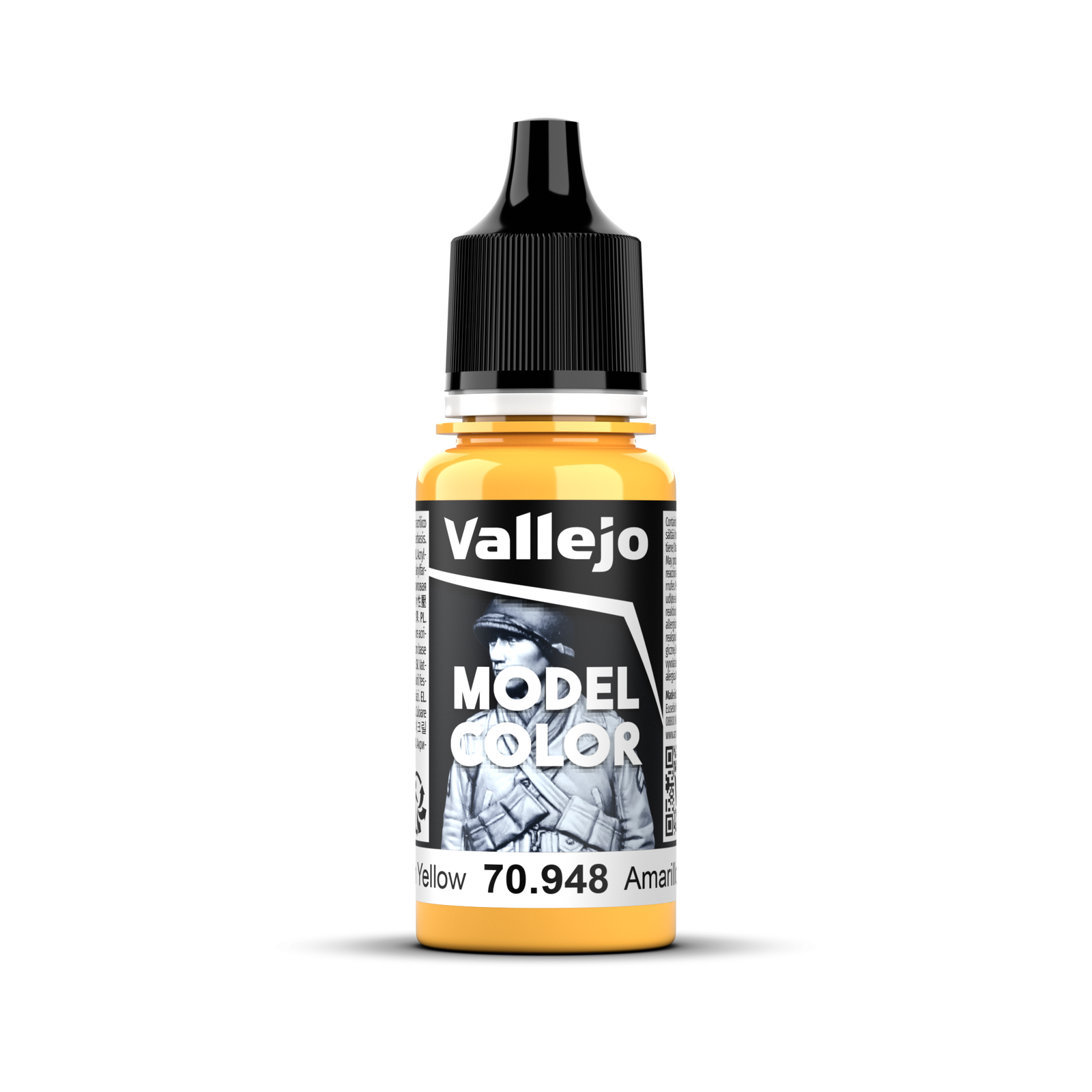 VALLEJO Model Colour #028 - Golden Yellow - 18 ml Matt Acrylic Paint