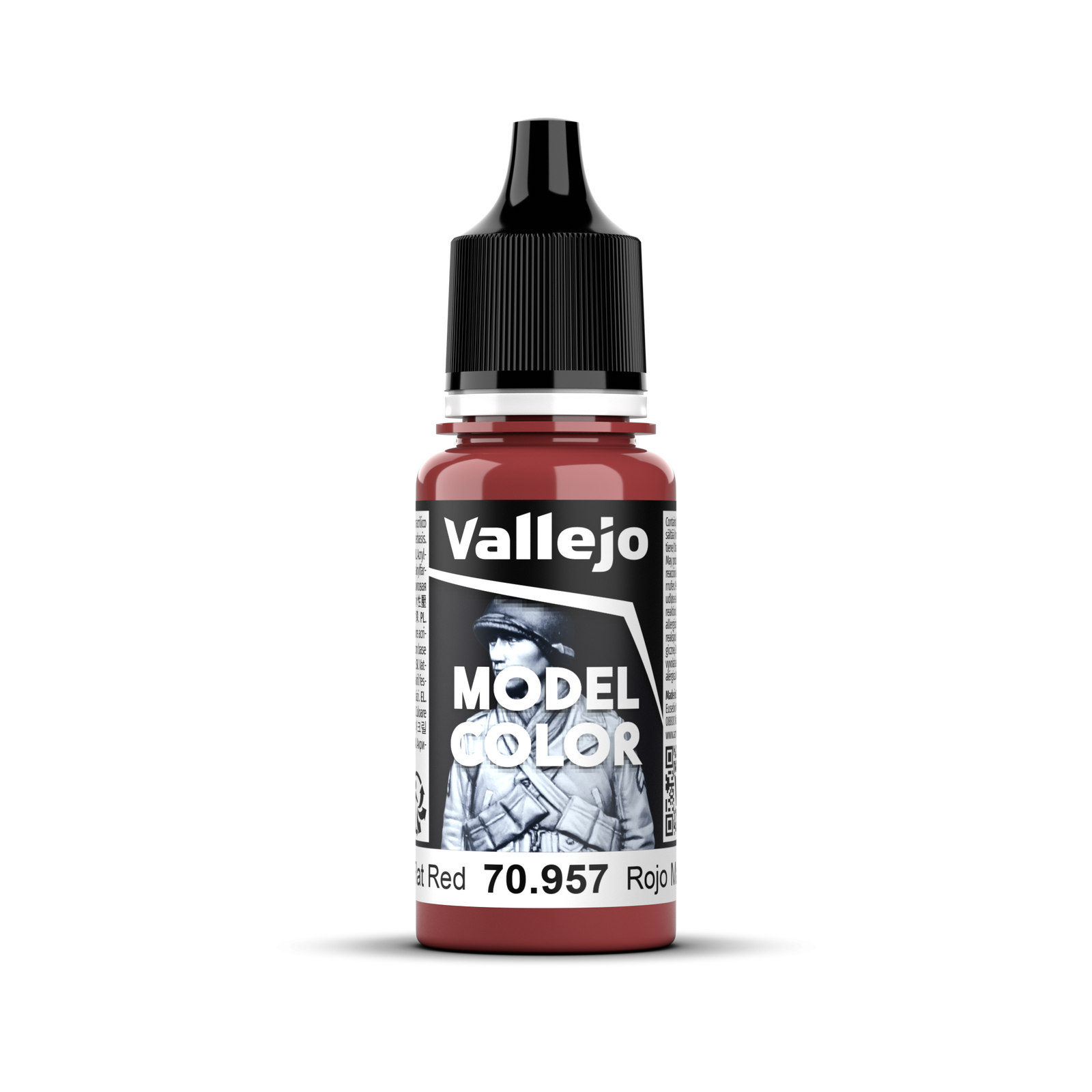 VALLEJO Model Colour #039 - Flat Red - 18 ml Matt Acrylic Paint