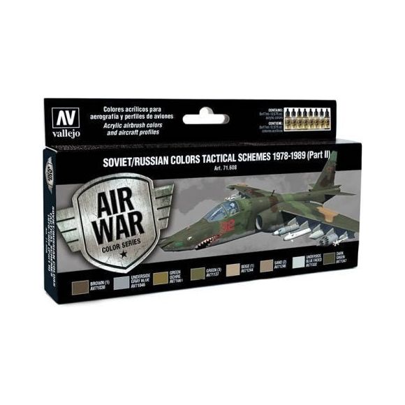 Vallejo Model Air Soviet / Russian Tactical Schemes 1978-1989 (Part II) Acrylic Paint Set [71608]