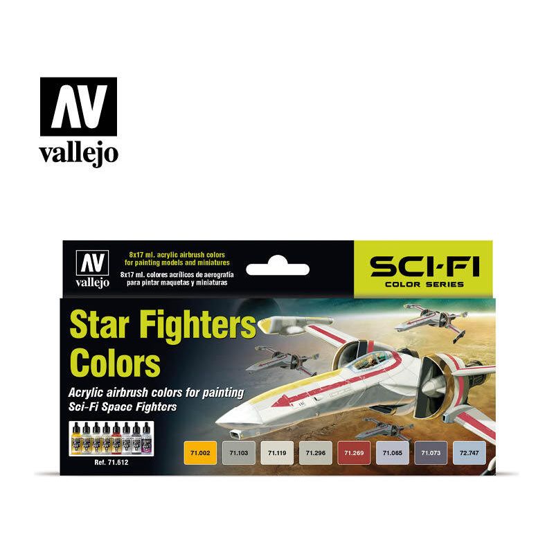 Vallejo Model Air Star Fighters 8 Colour Acrylic Airbrush Paint Set [71612]