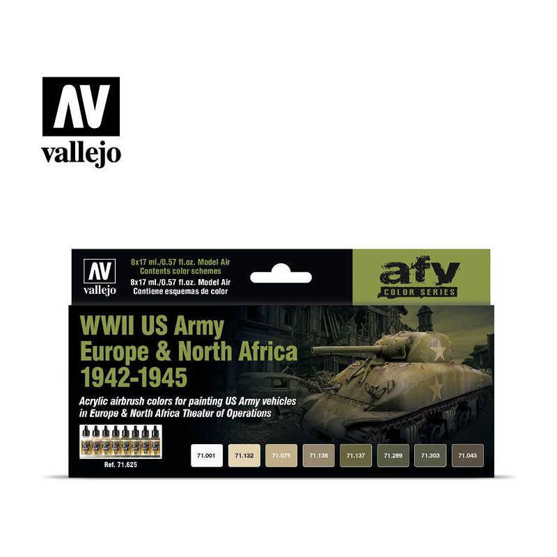 Vallejo Model Air US Army Europe & North Africa 1942-1945 [71625]