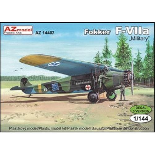AZ MODEL 1/144 Fokker F-VIIa Military Plastic Model Kit [AZ14407]