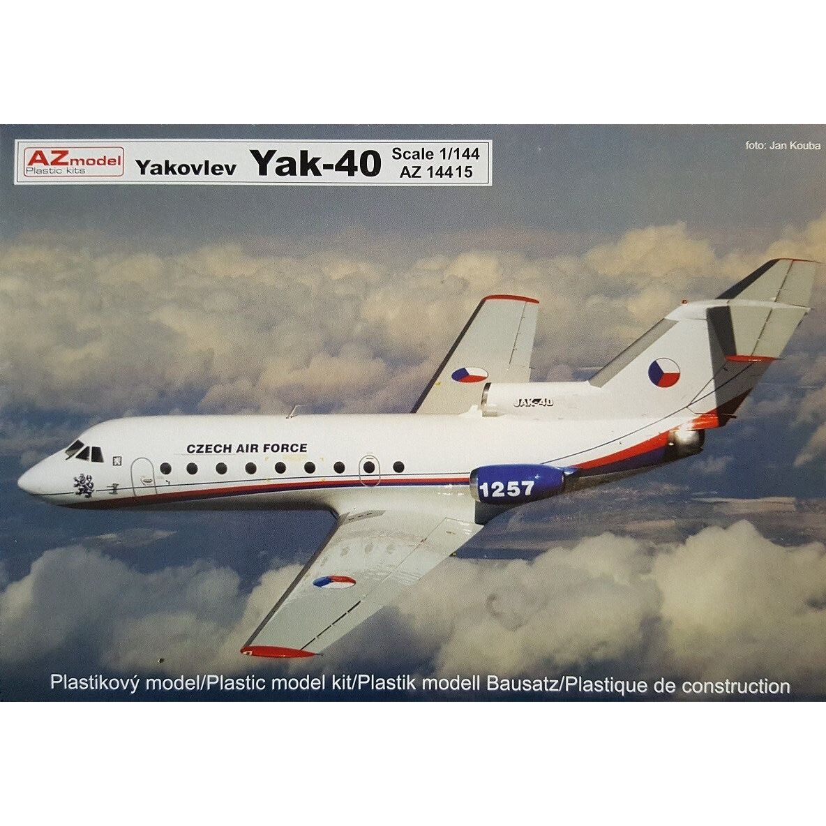 AZ MODEL 1/144 Jak-40 Military â€“ CZAF, PL, Angola Plastic Model Kit [AZ14415]