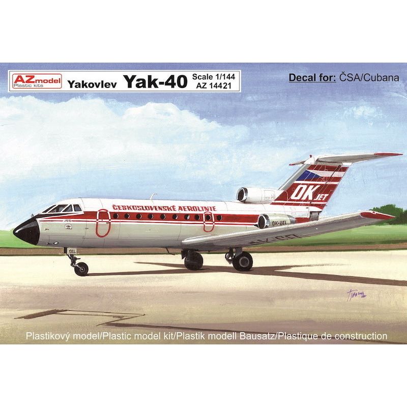 AZ MODEL 1/144 Jak-40 CSA,Cubana Plastic Model Kit [AZ14421]
