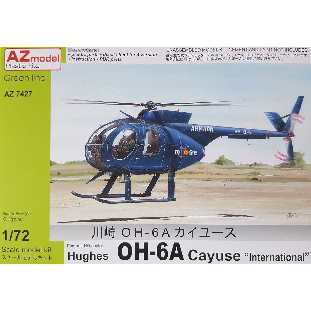 AZ MODEL 1/72 OH-6A International  Plastic Model Kit [AZ7427]