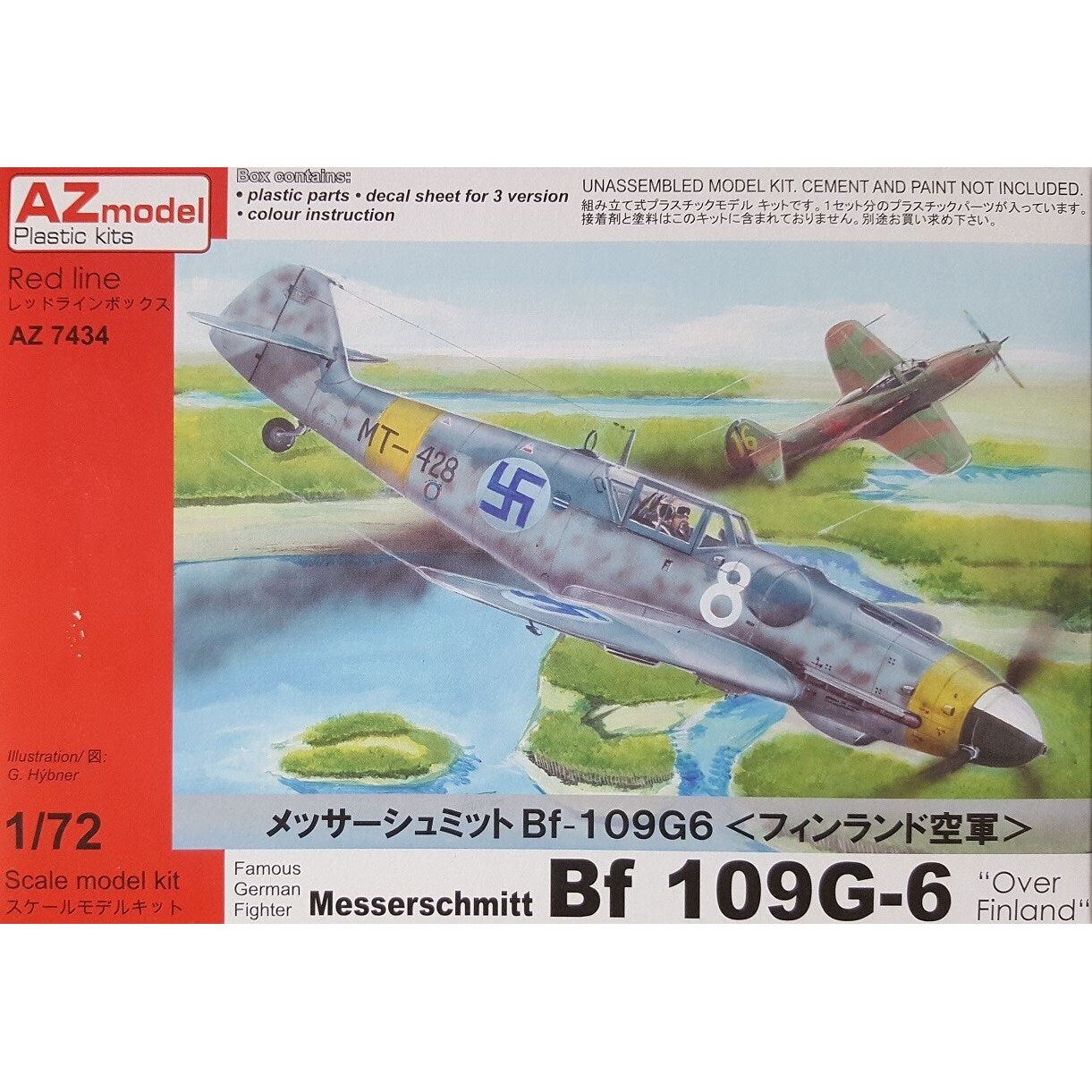 AZ MODEL 1/72 Bf 109G-6 Finland Plastic Model Kit [AZ7434]