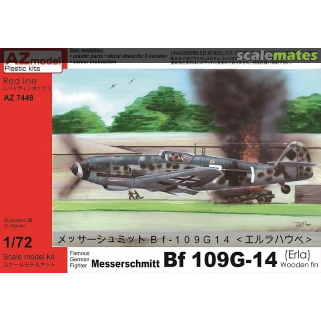AZ MODEL 1/72 Bf 109G-14 Erla Plastic Model Kit [AZ7448]