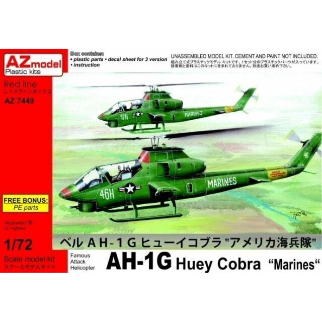 AZ MODEL 1/72 AH-1G Huey Cobra Marines Plastic Model Kit [AZ7449]