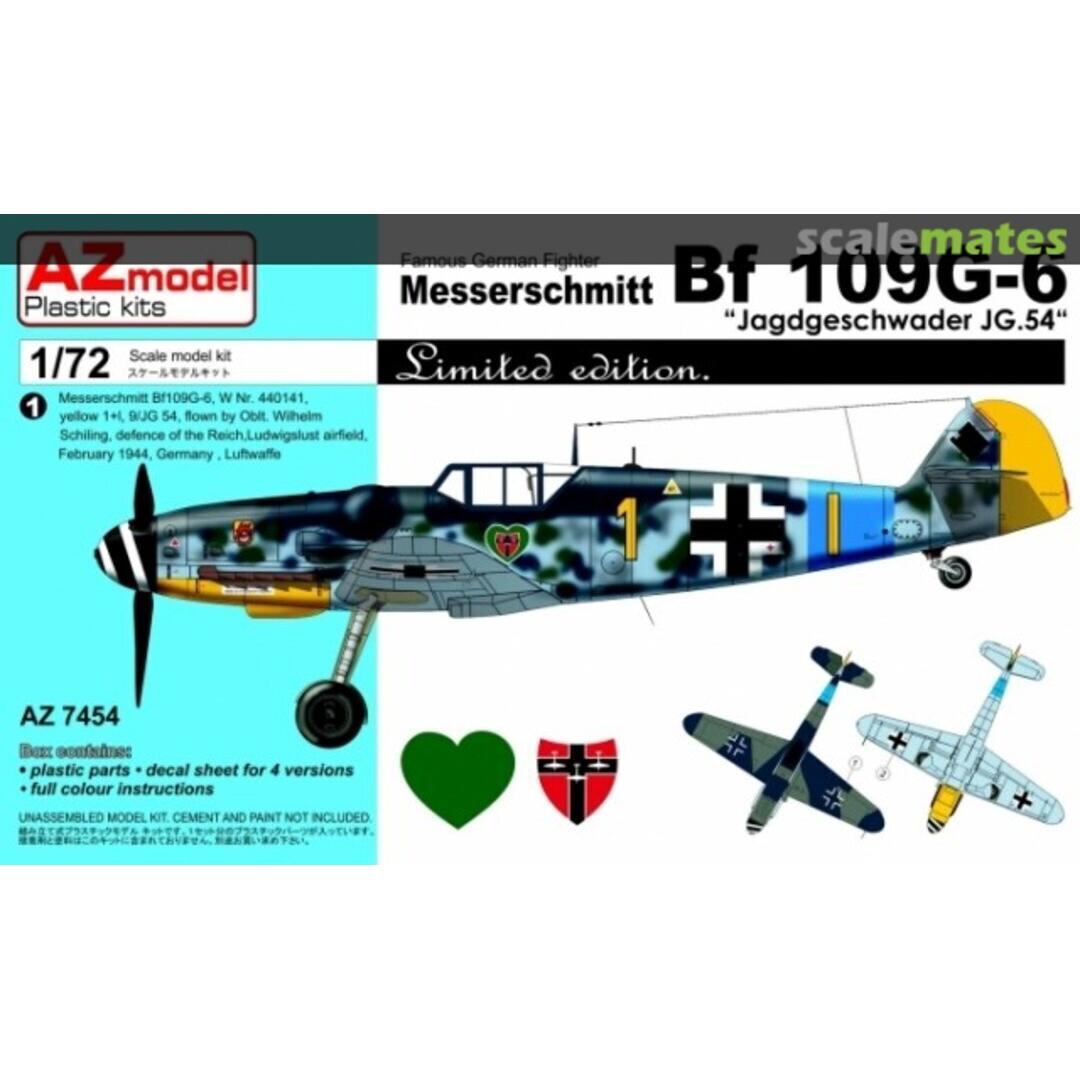 AZ MODEL 1/72 Bf 109G-6 JG.54 Plastic Model Kit [AZ7454]