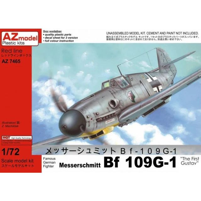 AZ MODEL 1/72 Bf 109G-1 Gustav 1 Plastic Model Kit [AZ7465]
