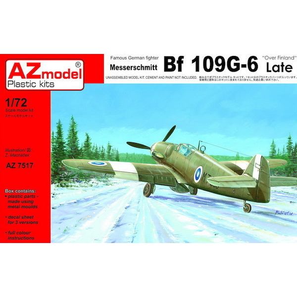 AZ MODEL 1/72 Bf 109G-6 Finland Plastic Model Kit [AZ7517]