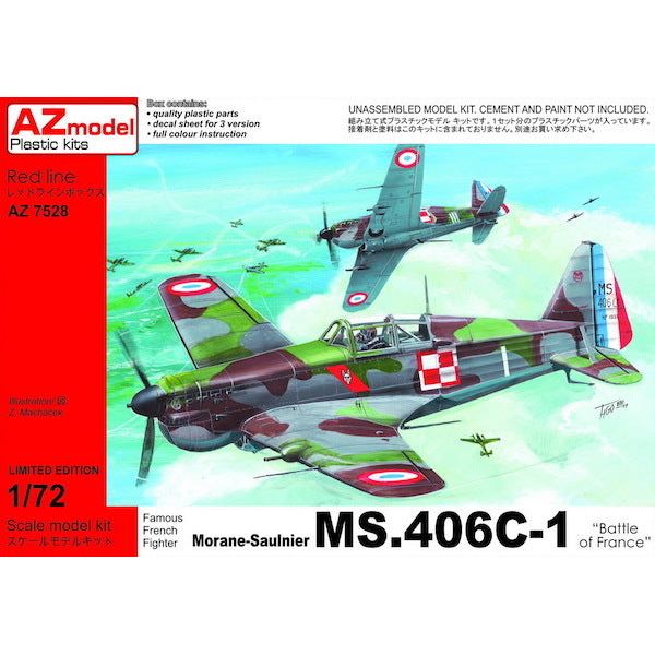 AZ MODEL 1/72 MS-406 France Plastic Model Kit [AZ7528]