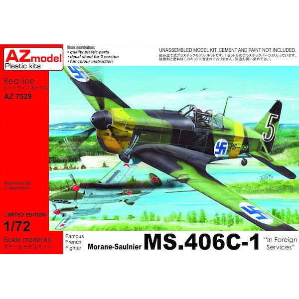 AZ MODEL 1/72 MS-406 Fin,Yugo,Vichy Plastic Model Kit [AZ7529]