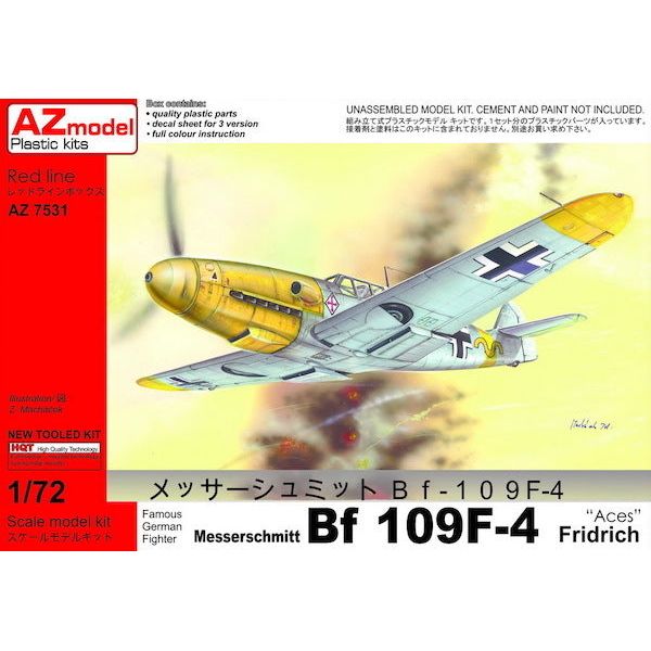 AZ MODEL 1/72 Bf 109F-4 Aces Plastic Model Kit [AZ7531]
