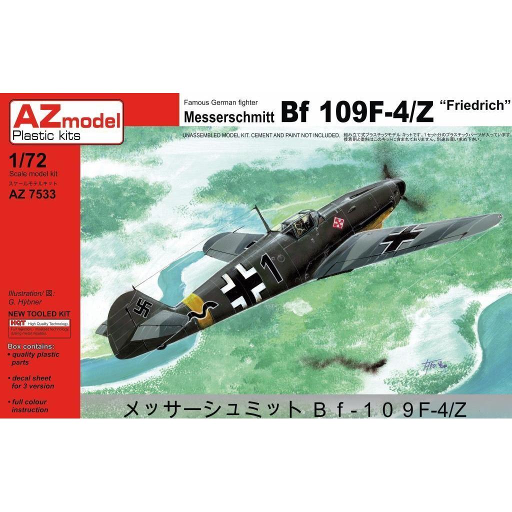 AZ MODEL 1/72 Bf 109F-4/Z Plastic Model Kit [AZ7533]