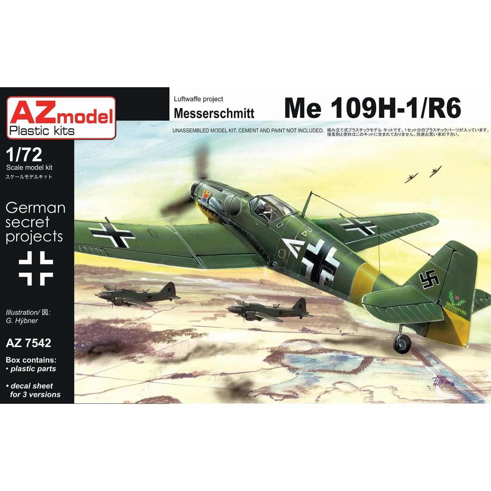 AZ MODEL 1/72 Bf 109H-1/R6 Plastic Model Kit [AZ7542]