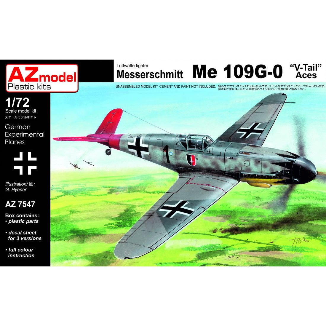 AZ MODEL 1/72 Bf 109G-0/V/Aces Plastic Model Kit [AZ7547]